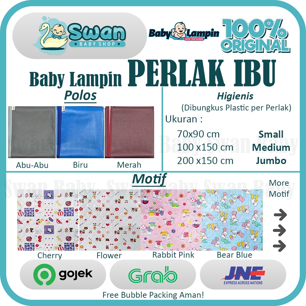 Perlak Ibu / Nifas Baby Lampin - Perlak Melahirkan / Multiguna PREMIUM ( Polos &amp; Motif )