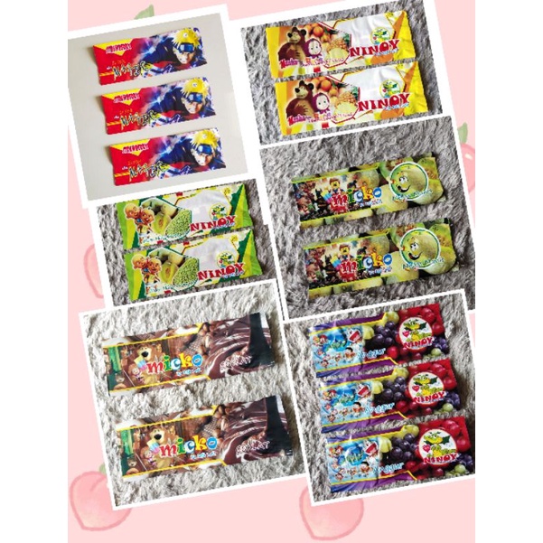 

Bungkus Kemasan Plastik Es Krim Es Loli / Es Stik MICKO NINOY