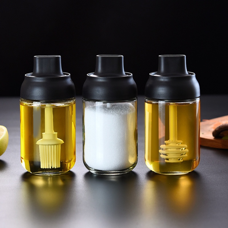 Honey Dispenser Jar Teko Botol Madu Sirup Serbaguna Tuang Sendok Pengoles