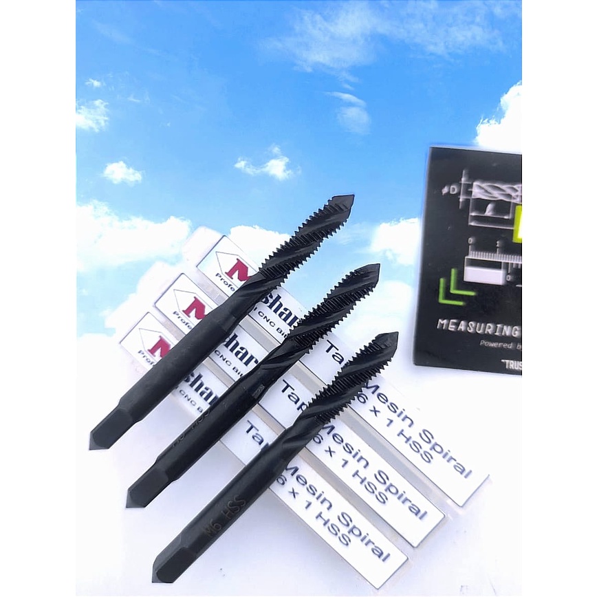Tap mesin spiral M6 HSS M6x1