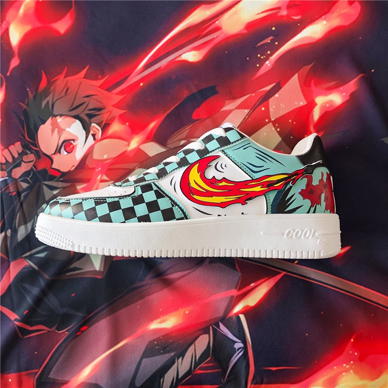 Import Anime Demon Slayer Sepatu Import Pria Running Sneaker Tanjirou Zenitsu Kimetsu No Yaiba Kets Keren Kekinian Ringan 156