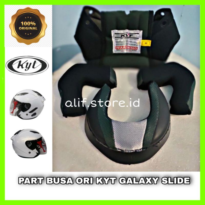 100% ORIGINAL Busa KYT Galaxy slide galaxi flat r pnp kyt dj maxi  set Spon helm komplit ori asli