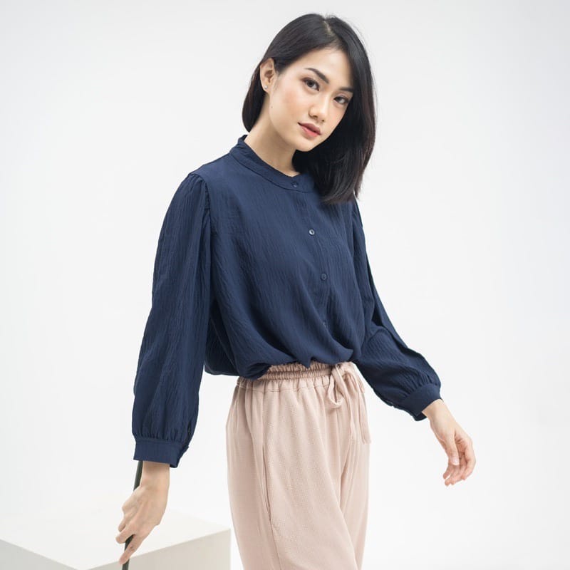 BEFAST - ZEC OOTD Wanita Blouse RIDA / Rivery CRINCLE AIFFLOW Oversize Blouse / BLOUSE NAMERIA KEMEJA AIRFLOW CRINCLE / Atasan Lengan Panjang / Blouse Polos Formal / Fashion Wanita Casual / Blouse Banyak Warna / Blouse Kekiniaan Remaja Terbaru / Termurah