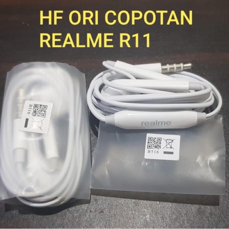 Hf Headset REALME. original copotan grade superbass cabutan