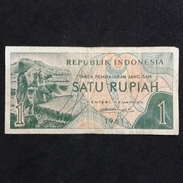 Uang Kuno 1 Rupiah Seri Sandang Pangan Tahun 1960