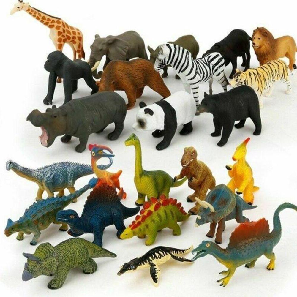 R-flower 12pcs / set Mainan Edukasi Anak Model Hewan Dinosaurus Mini