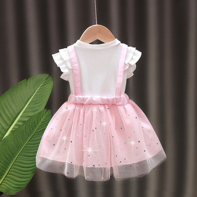 D33 Dress anak /pakaian bayi anak perempuan dengan motif pita glossy kualitas premium