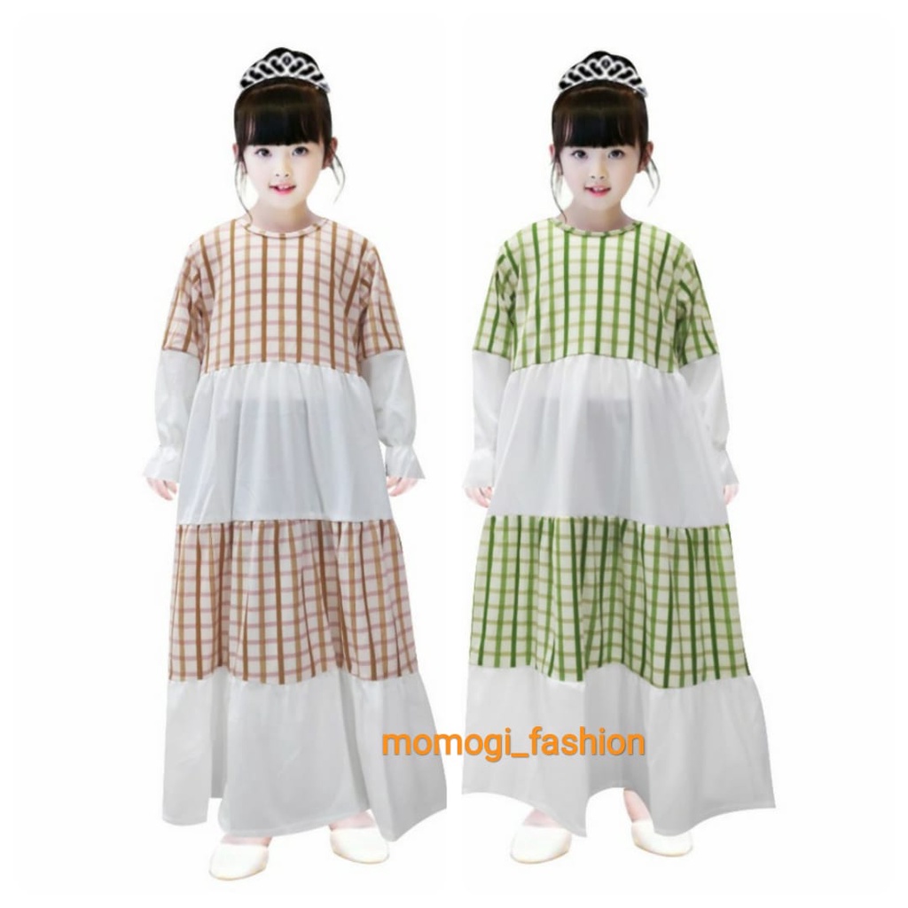 MOMOGI- GAMIS ANAK RUFFLE GULALI / MAXI DRESS MAYUNG / Usia 5-10th