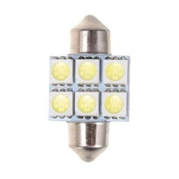 Lampu Led Plafon 6 SMD 5050 6 Mata - LED Kabin Mobil Festoon 36mm | Led Plafon 5050 | Led 6 Mata