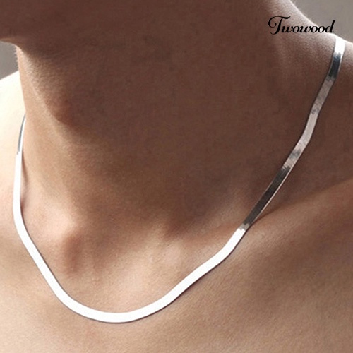 Kalung Choker Rantai Ular Lapis Silver Untuk Pria Dan Wanita