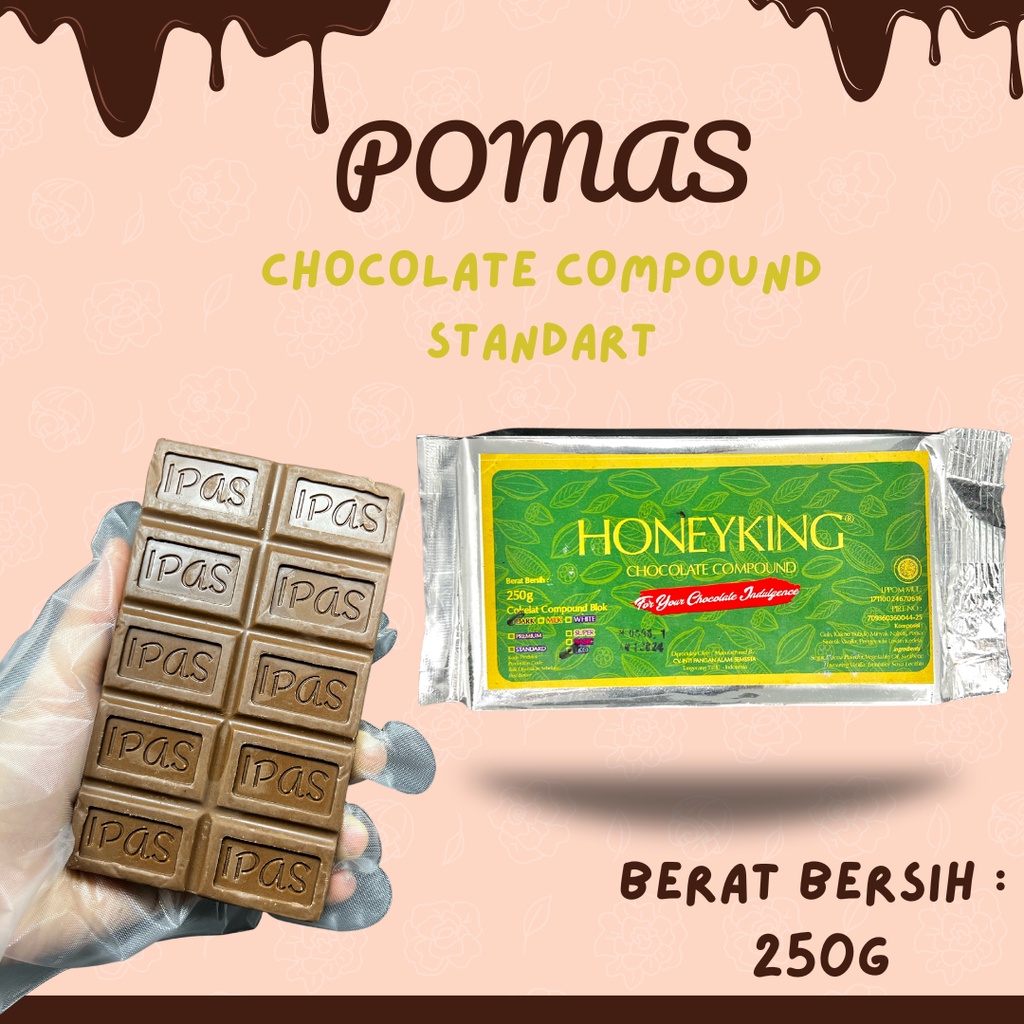 Pomas Dark Chocolate Compound 250g / Coklat Blok