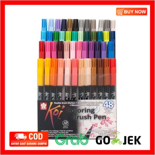 

(BISA COD) Sakura Koi Coloring Brush Pen - 48 Color Set