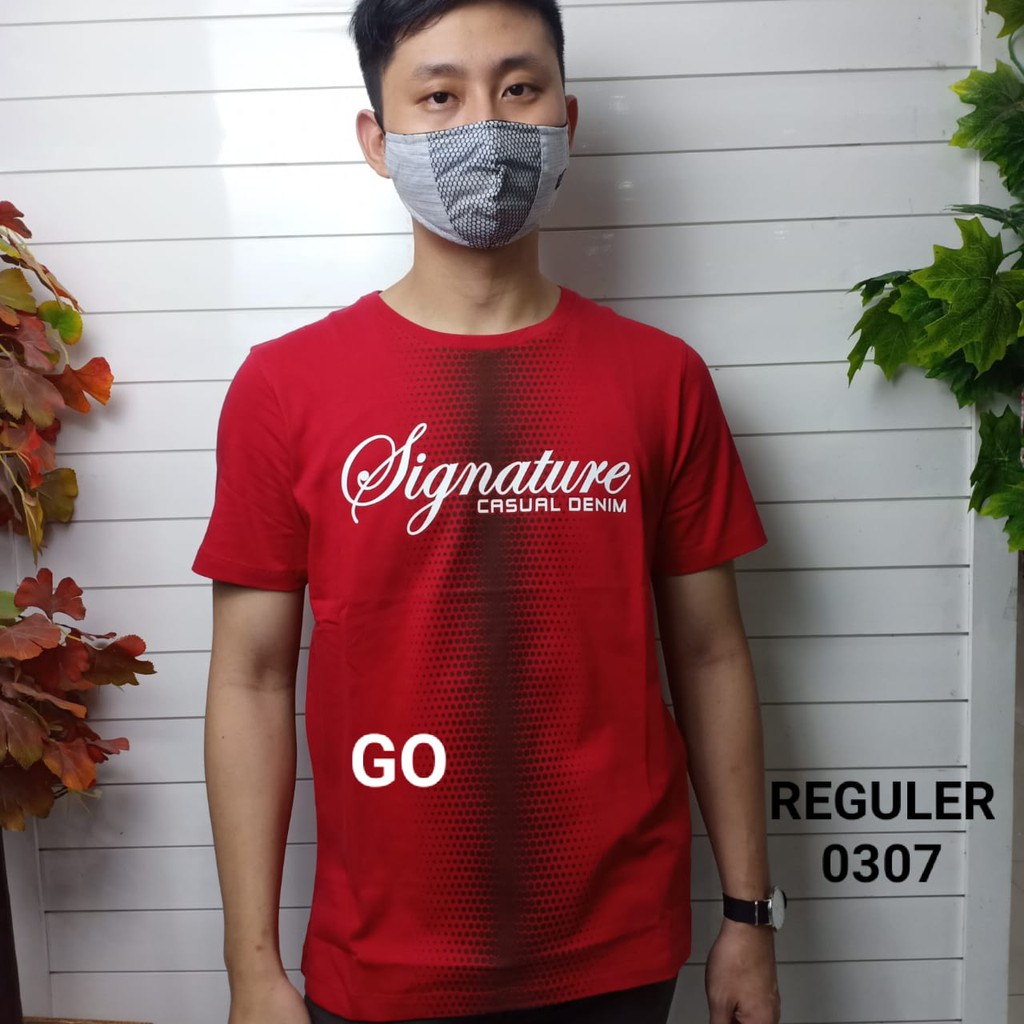 gof MAXMILLIAN KAOS A (Regular) Pakaian Pria Atasan Kaos Oblong Original Lengan Pendek