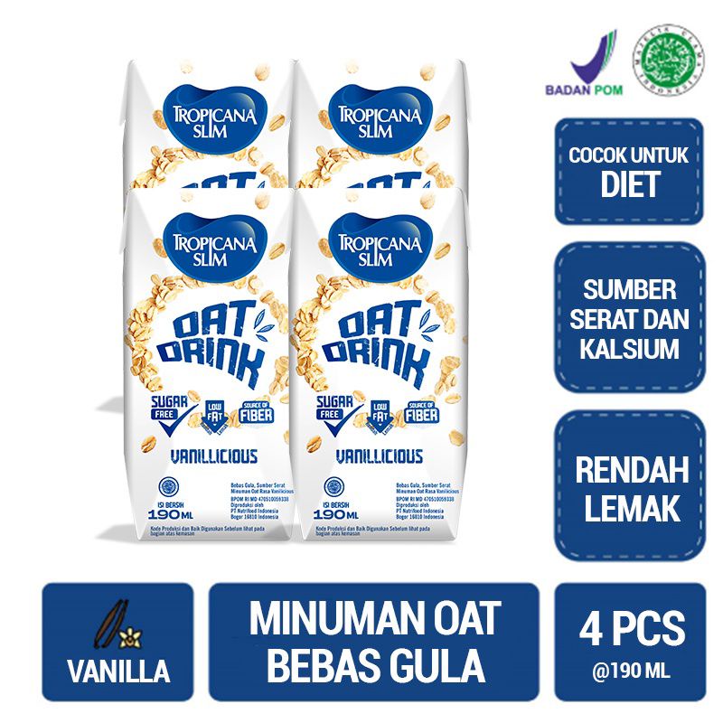 

Tropicana Slim Oat Drink 4x190ML