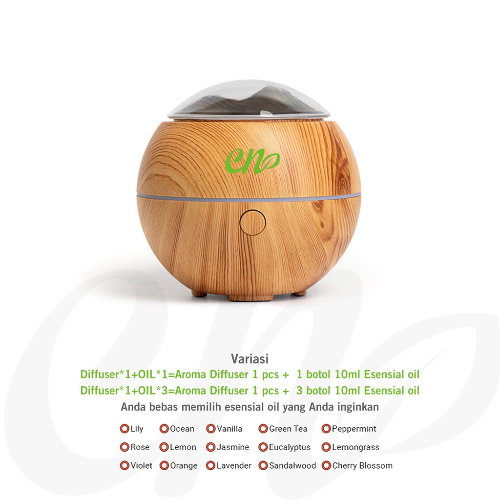 [endear]100% ORI Aroma Diffuser 150ML Aromaterapi Difuser Dengan-Light wood