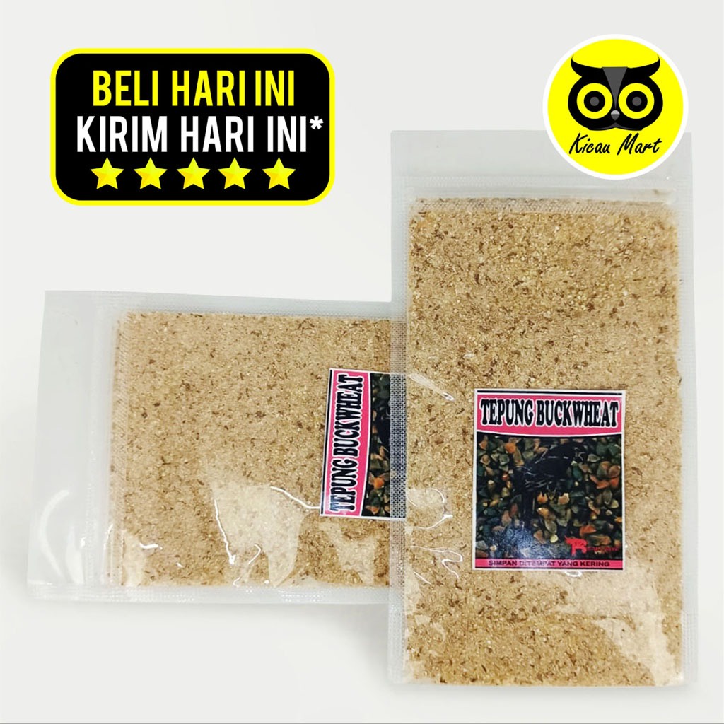 TEPUNG BUCKWHEAT BIJI GANDUM HITAM ORGANIC PILIHAN PAKAN BURUNG LOVEBIRD FINCH PARKIT SUNCONURE TPBUCK