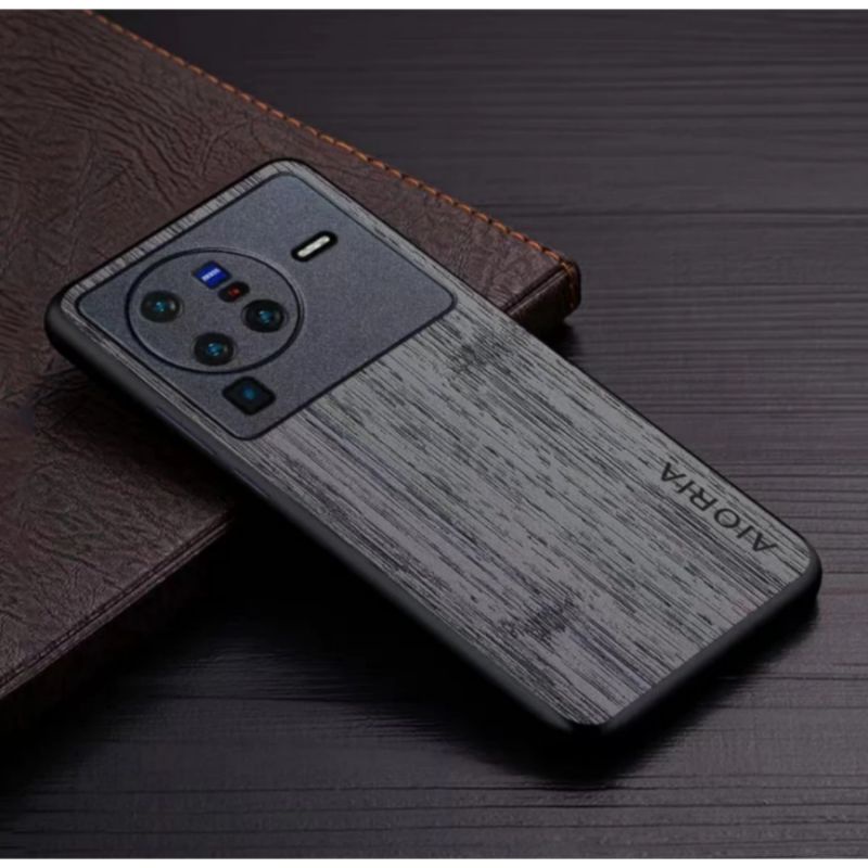 Case Vivo X80 X80 Pro 5G Bamboo Pattern Leather Casing Vivo X80 Vivo X80 Pro Hard Cover