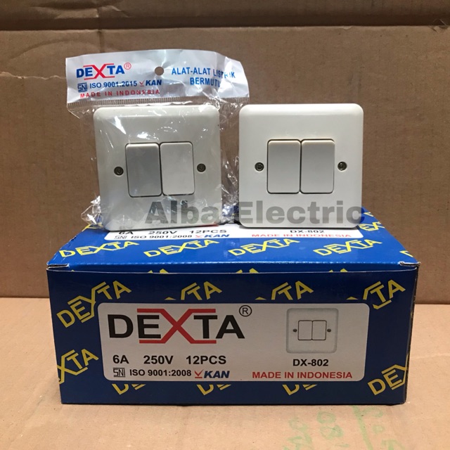 Saklar seri DX 802 DEXTA / IB saklar seri DX 802 DEXTA/ cetekan lampu doble DEXTA