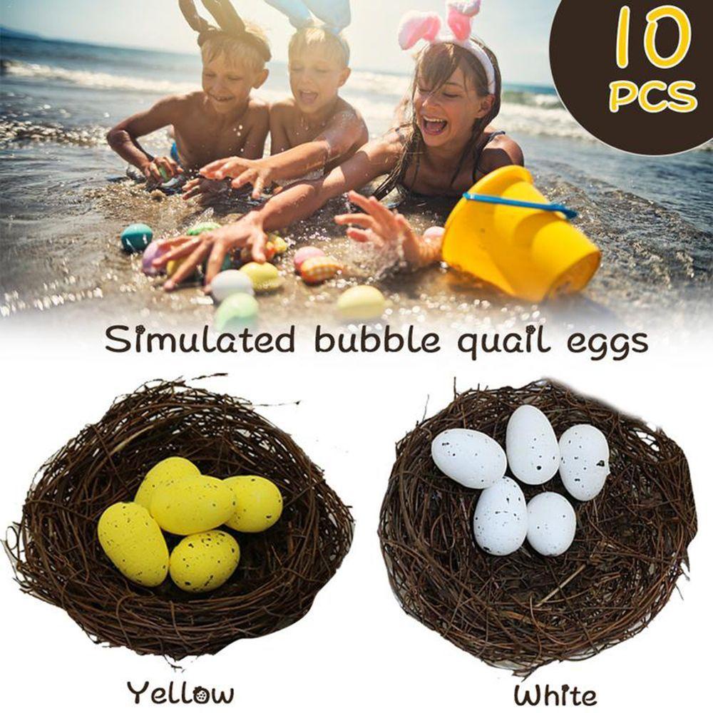 QUINTON Telur Puyuh 10pcs/ lot Simulasi Bubble DIY Dekorasi Rumah Hadiah Paskah