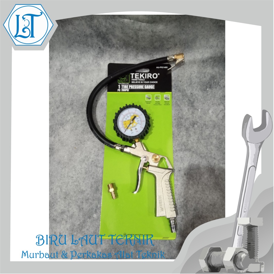 

TEKIRO 3 IN 1 INFLATOR GUN TIRE PRESSURE GAUGE ISI UKURAN ANGIN BAN