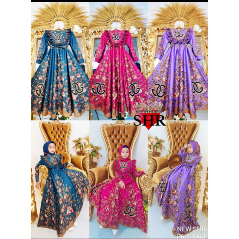 READY ORI SHR KIDS NEW MAXI DRESS SCUBA PREMIUM