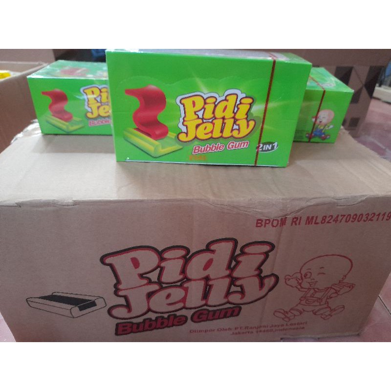 Permen Karet Pidi Jelly Bubble Gum box isi 30 pcs