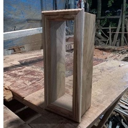 Loster kayu jati POLOS ukuran 17x34