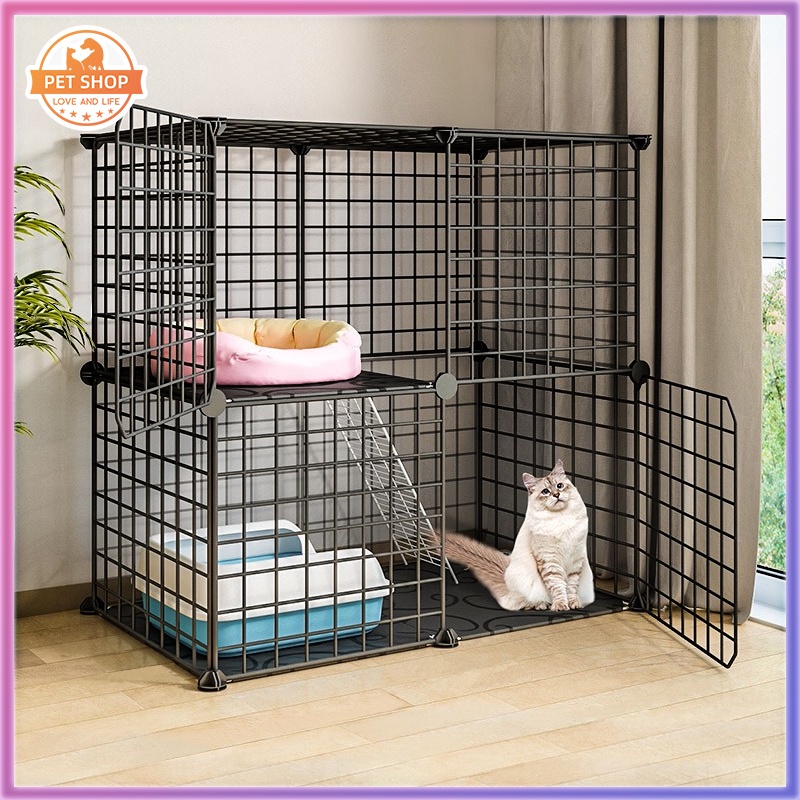 Kandang Hewan Peliharaan / Kandang Anjing / Kandang Kucing / Kandang Hamster Burung Pagar Besi DIY-6