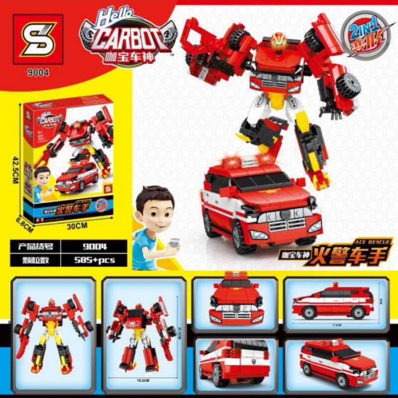 Lego Block Mobil Robot Fire Rescue Transformers