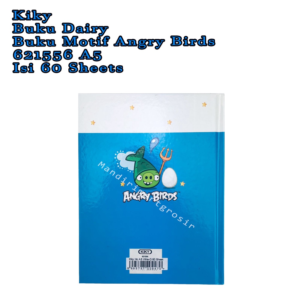 Buku Dairy *Kiky * Buku Motif Angry Birds * 621556 A5 60 Sheets