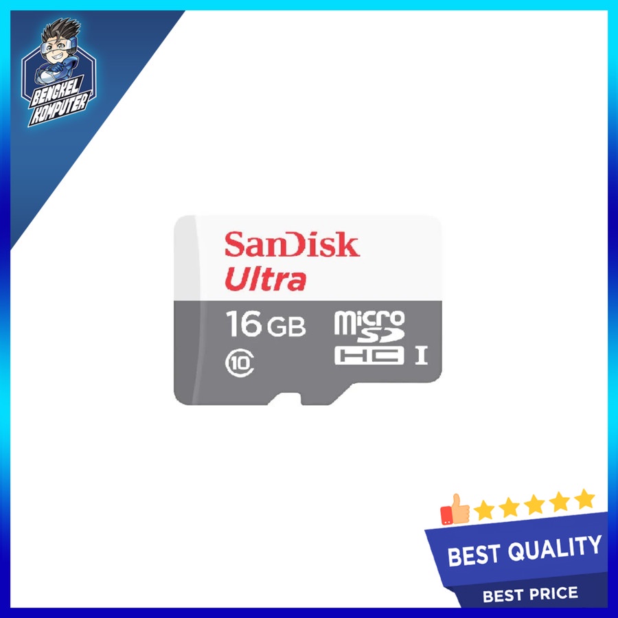 MICROSD SANDISK ULTRA C10 16GB (80MB/s)