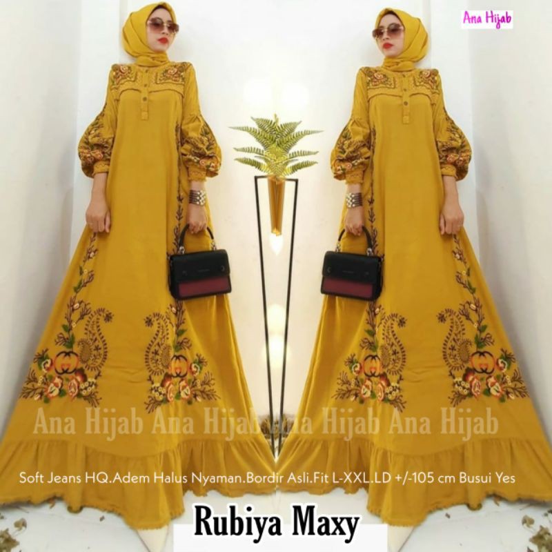 gamis jeans ld 105 RUBIYA (BUSUI)