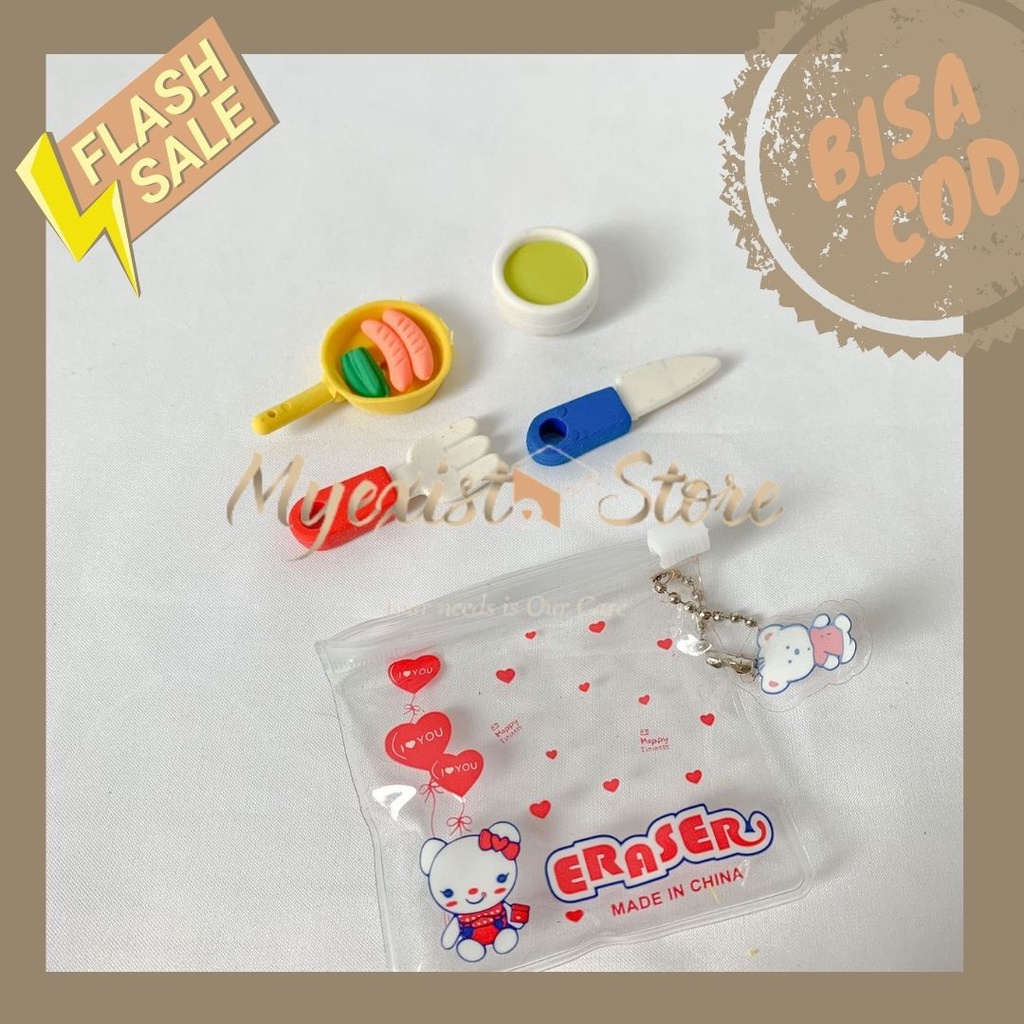 

penghapus pouch bening alat makan ALAT TULIS BISA COD Penghapus Pan Pouch Eraser teflon panci sendok Setip Fancy Anak Lucu Hapusan Pensil teh telor ceplok Penghapus Pan pouch isi 4 // Setip Stip Hapusan Pensil Karet Eraser Masak Panci Teflon Telur Sendok