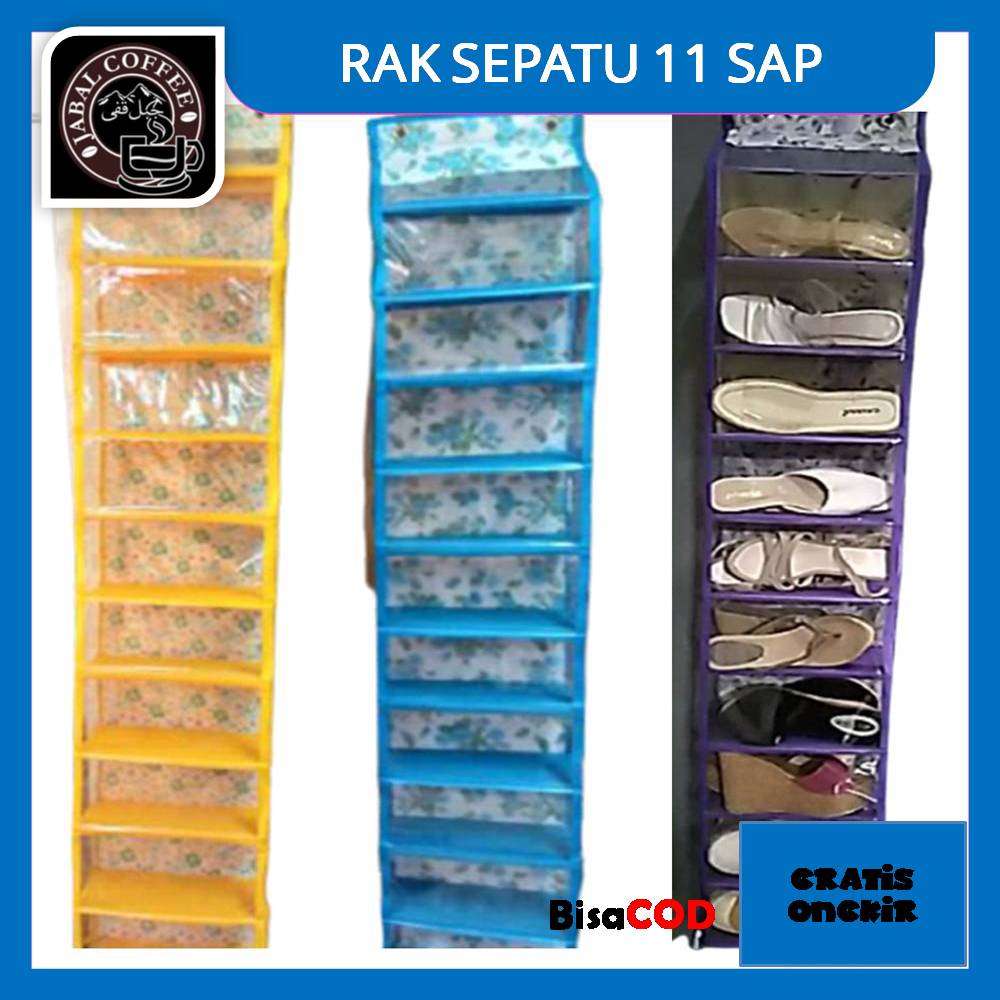 Rak Sepatu Polos Full Resleting 610 Gram / Rak Sepatu Gantung Polos 11 Sap Kode 34