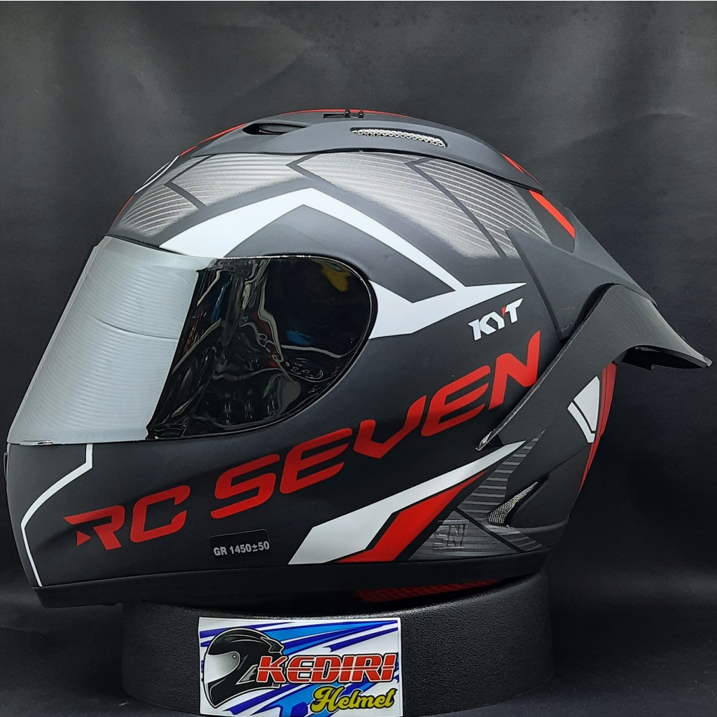 Helm KYT RC 7 SEVEN Seri 18 original rc7-Paket doff silver