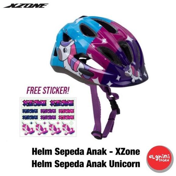 Hemat Xzone Helm Sepeda Anak Perempuan Unicorn Hot Sale