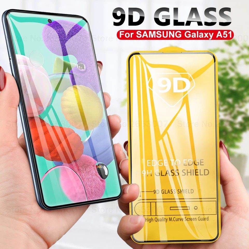 PROMO Tempered Glass SAMSUNG Galaxy A51 TG Layar FULL Cover Black Premium Anti Gores Kaca