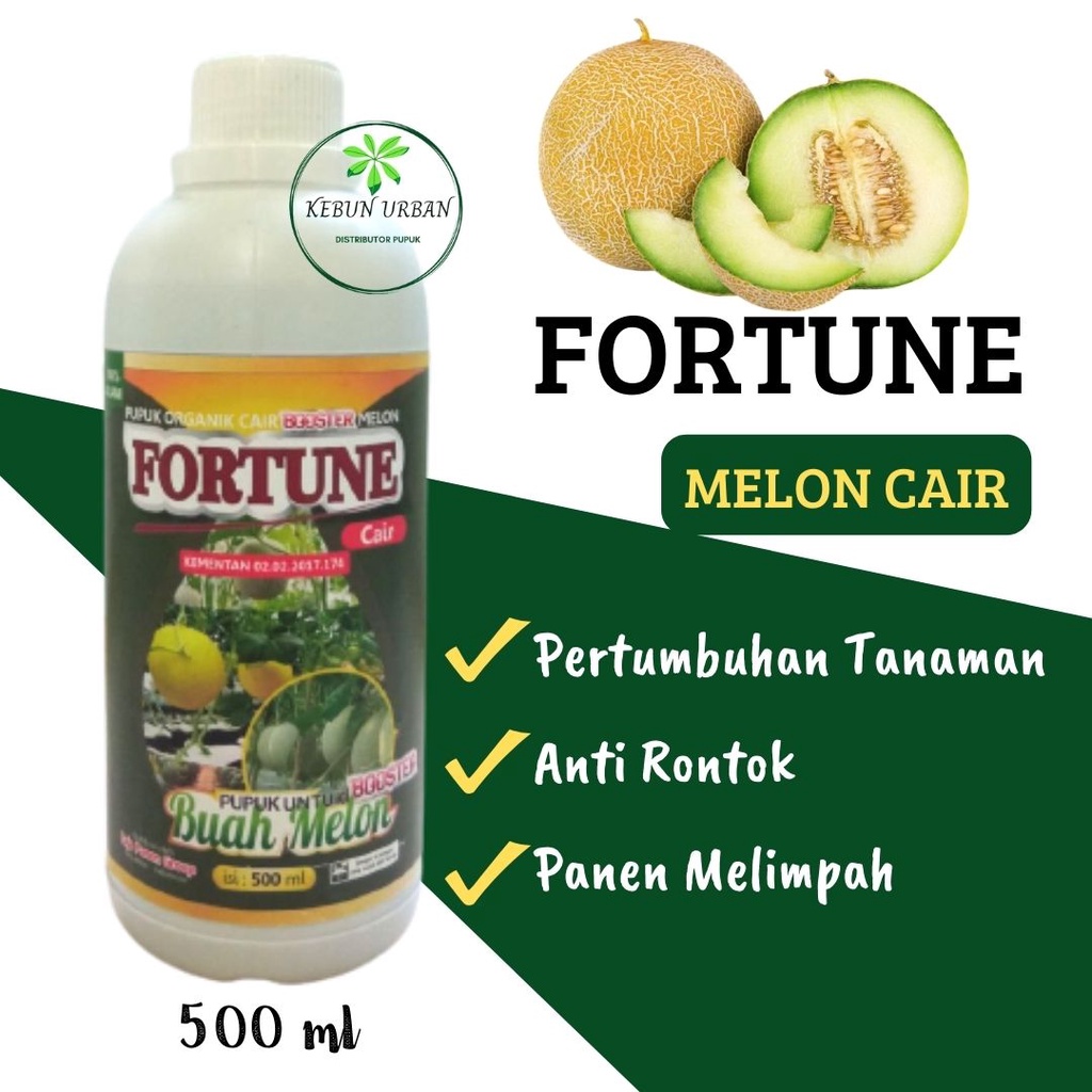 Pupuk Melon Terbaik, Pupuk POC Fortune Cair 500 ml, Pupuk Pertumbuhan Melon Jepang, Pupuk Cair Pembe