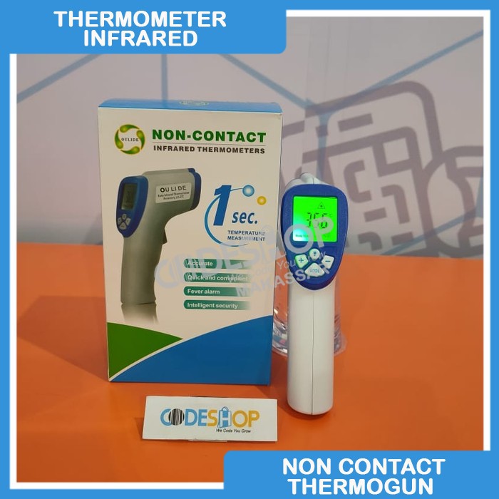 (COD) PROMO !! Termometer Infrared NON Contact Alat Ukur Suhu Body Temperature Thermogun