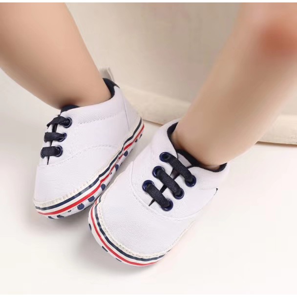 HappyOliver C134 Sepatu Prewalker Casual Anti Selip Sol Halus bayi dan anak laki cowok 0-18 Bulan