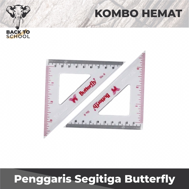 

Penggaris ButterFly | penggaris segitiga 1 set ButterFly