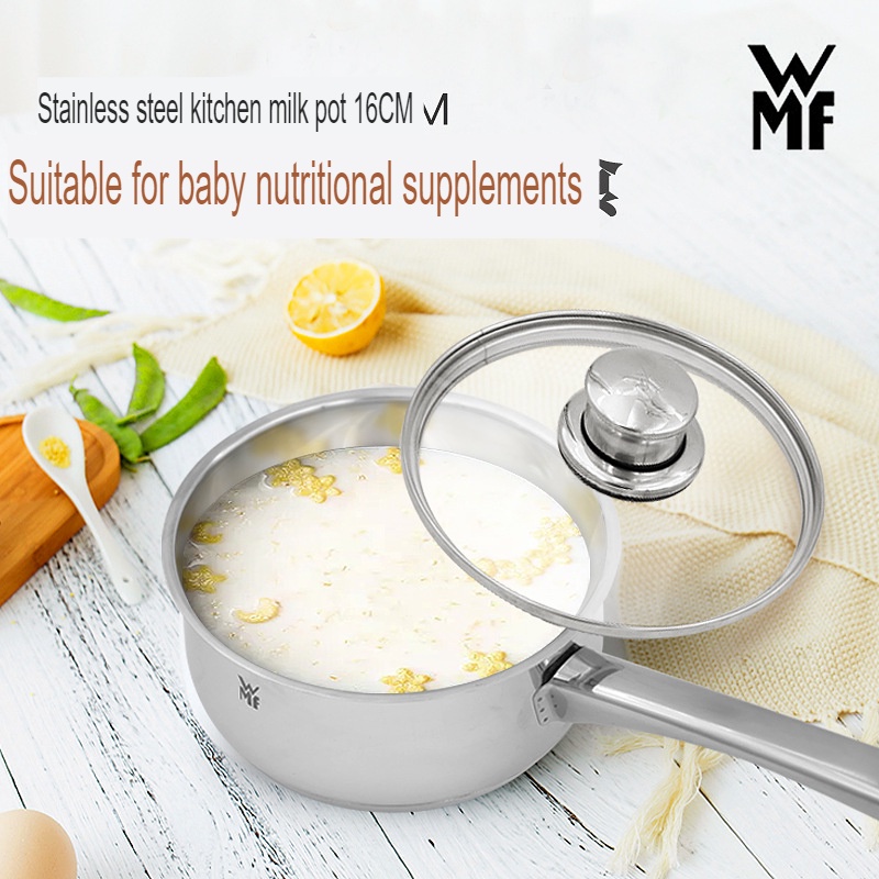 Panci Saucepan Pot Stainless Steel WMF 16cm With Lid Panci Masak Sop Cromargan