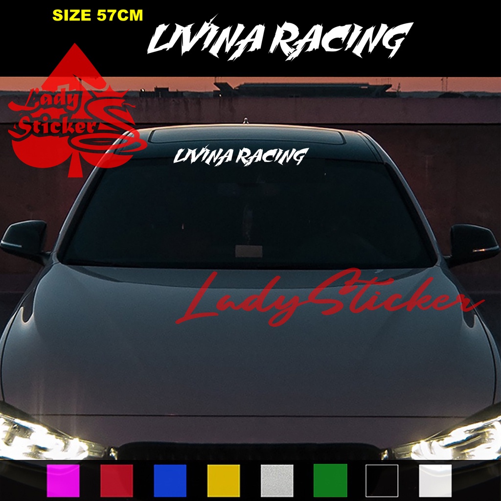 STIKER KACA LIVINA STICKER WINDSHIELD MOBIL NISSAN LIVINA RACING
