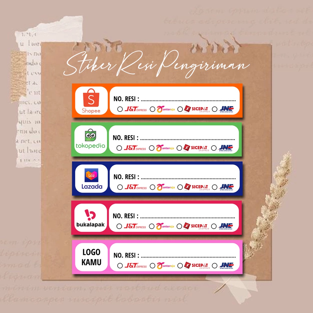 

STIKER RESI PENGIRIMAN / LABEL PENGIRIMAN