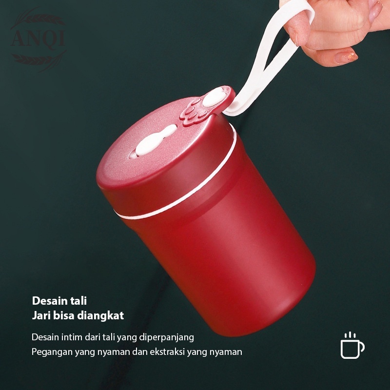 ANQI1888 cangkir sup/anti bocor Tumpah Portable sop cup Free Sendok BPA Free/pemanas microwave 330ml