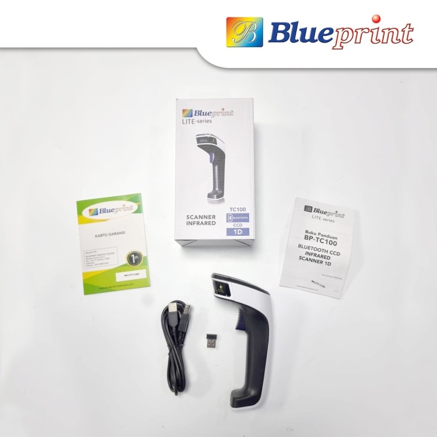 Blueprint BP-TC100 CCD 1D Bluetooth Barcode Scanner Infrared Auto Scan USB