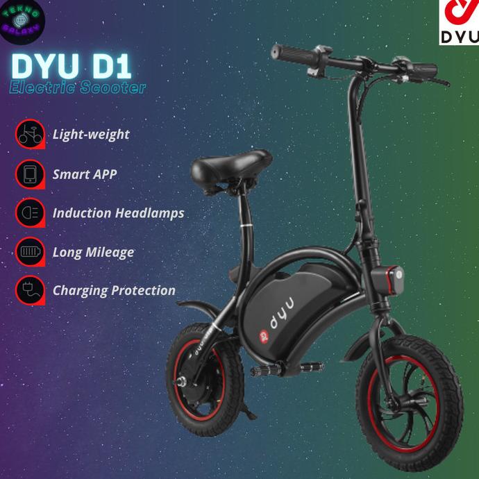 DYU D1 Electric Scooter Bike Foldable Sepeda Skuter Listrik Lipat Star Seller Termurah