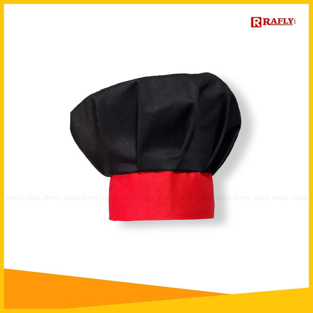 Topi Koki Chef - Chef Cap Dewasa - Bahan Drill - Seragam Koki / Rafly Jaya