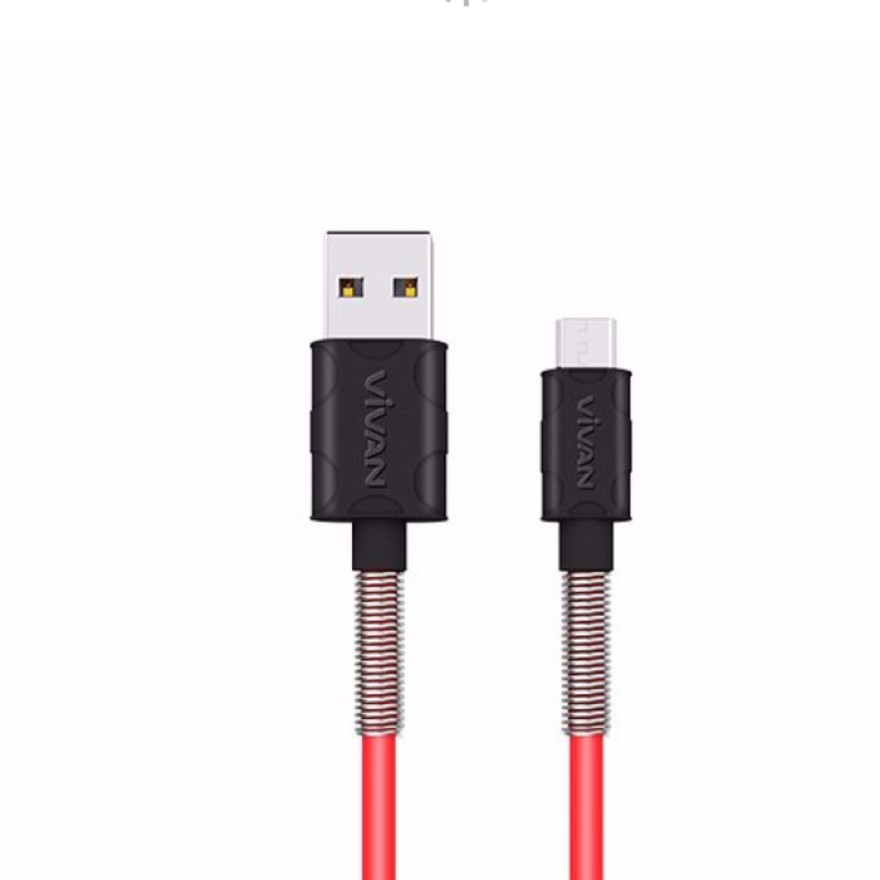 VIVAN Kabel Data SPRING Micro USB Cable FM100 2.4A 1M