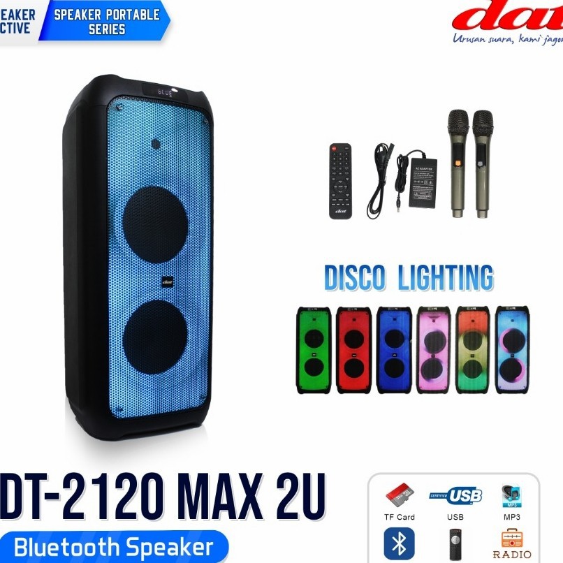 Speaker Portable DAT DT2120 Max 2U / Speaker Aktif DAT DT2120 MAX2U